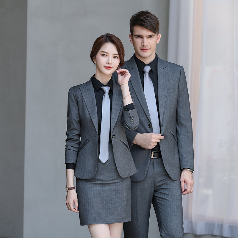 Y8001 男女同款西裝套裝職業正裝定制女士職業制服套裝